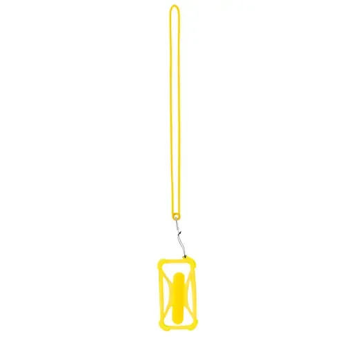Lanyard de silicona con soporte para móvil ref 20747 - Amarillo