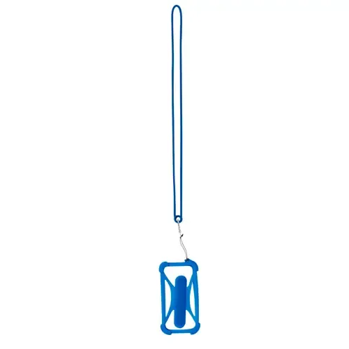 Lanyard de silicona con soporte para móvil ref 20747 - Azul
