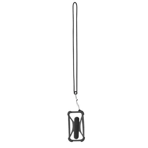 Lanyard de silicona con soporte para móvil ref 20747 - Negro