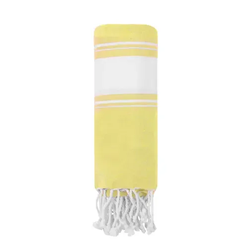 Pareo de toalla suave bicolor ideal para playa ref 20751 - Amarillo