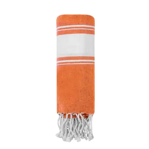 Pareo de toalla suave bicolor ideal para playa ref 20751 - Naranja