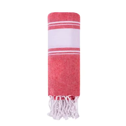 Pareo de toalla suave bicolor ideal para playa ref 20751 - Rojo