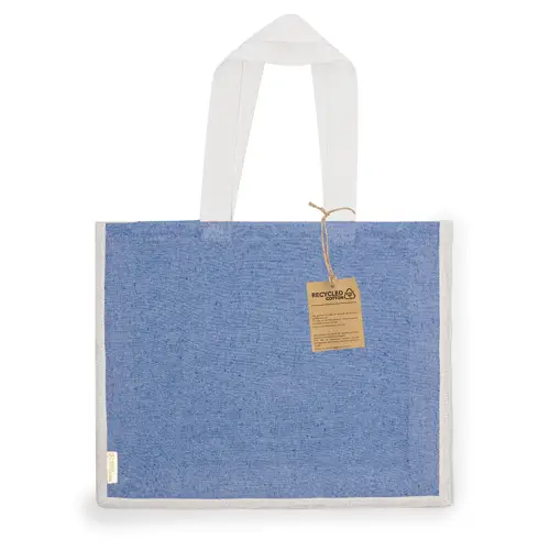 Bolsa de algodón reciclado y yute con asas largas ref 20774