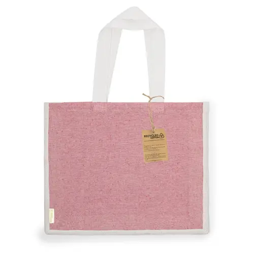 Bolsa de algodón reciclado y yute con asas largas ref 20774