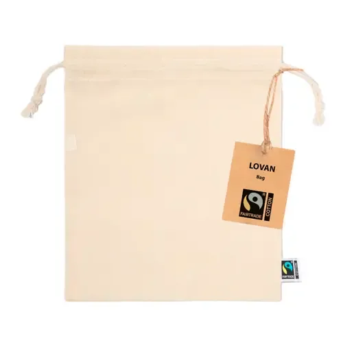Bolsa de algodón natural con certificación Fairtrade ref 20779 - Natural