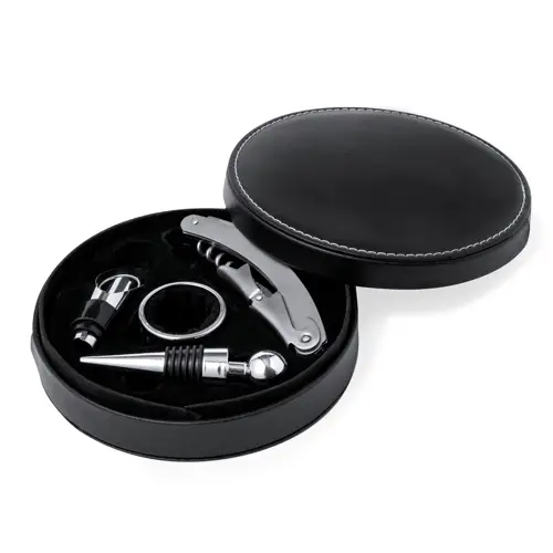 Set de vinos elegante con accesorios de acero inox ref 20787