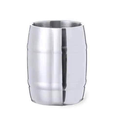 Jarra de acero inox con diseño barril para cerveceros ref 20808