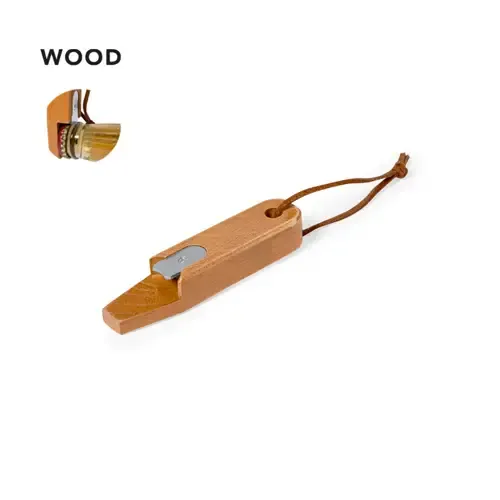 Abridor de botellas de madera ecológico con cordón ref 20811 - 00