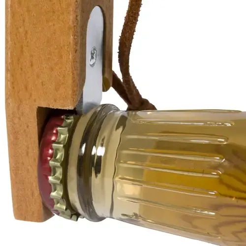 Abridor de botellas de madera ecológico con cordón ref 20811 - 02