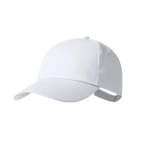 Gorra de 6 paneles con cierre ajustable de velcro ref 20831 - Blanco