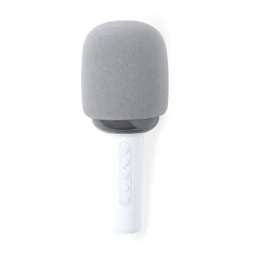 Altavoz Micrófono Portátil Bluetooth con Luces LED Multicolor ref 20871 - Blanco