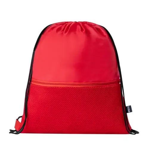 Mochila de cuerdas RPET con bolsillo frontal ref 20906 - 01