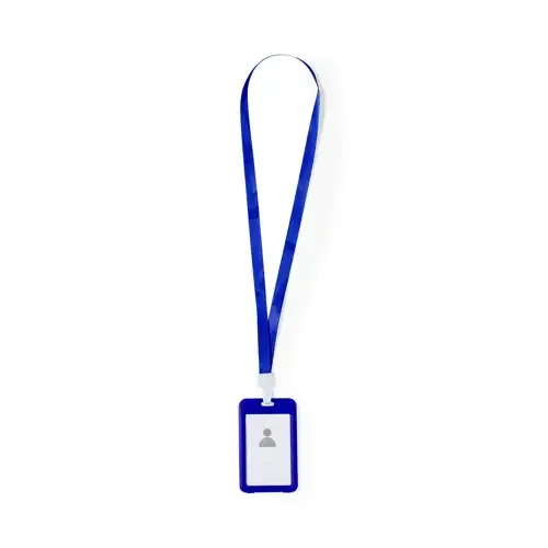 Lanyard identificador suave con portatarjetas ref 20931 - Azul