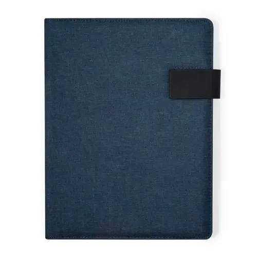 Carpeta RPET 600D con soporte para bolígrafos ref 20932 - Marino