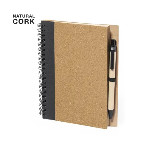 Set Libreta y Bolígrafo Ecológico en Corcho Natural ref 20959 - 00