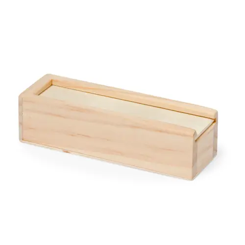 Juego de dados de madera natural en estuche deslizante ref 20982