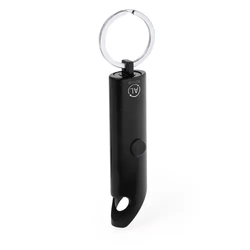 Llavero Abridor con 3 Luces LED en Aluminio Reciclado ref 20986 - Negro