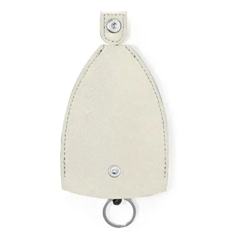 Llavero funda polipiel con cierre de corchete ref 21005 - Blanco