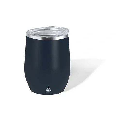 Vaso térmico de acero inox reciclado con tapa dosificadora ref 21028 - Marino