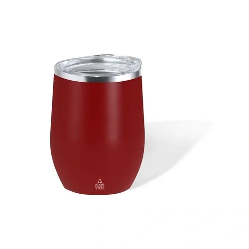 Vaso térmico de acero inox reciclado con tapa dosificadora ref 21028 - Rojo