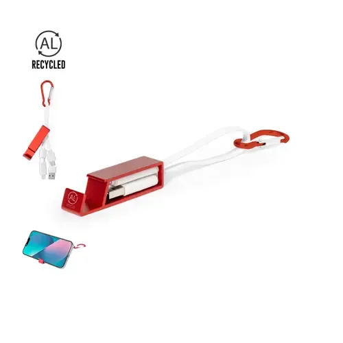 Cable Cargador Multifunción Aluminio Reciclado Portátil ref 21043 - 00