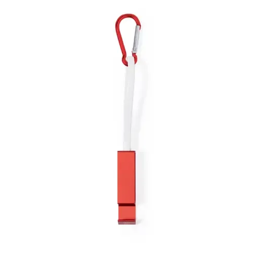 Cable Cargador Multifunción Aluminio Reciclado Portátil ref 21043 - Rojo