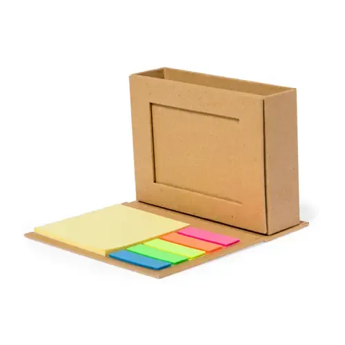 Lapicero multifunción plegable ecológico con notas adhesivas ref 21061 - Natural