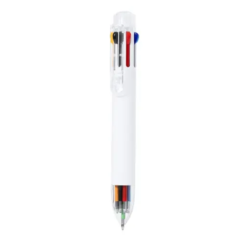 Bolígrafo 8 Colores de Escritura Fácil Selección ref 21085 - Blanco