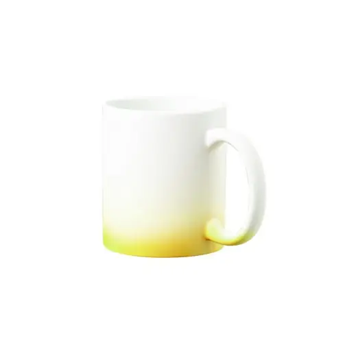 Taza de cerámica para sublimación acabado mate ref 21092 - Amarillo