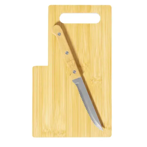 Tabla de cocina de bambú con cuchillo de sierra ref 21104 - S C