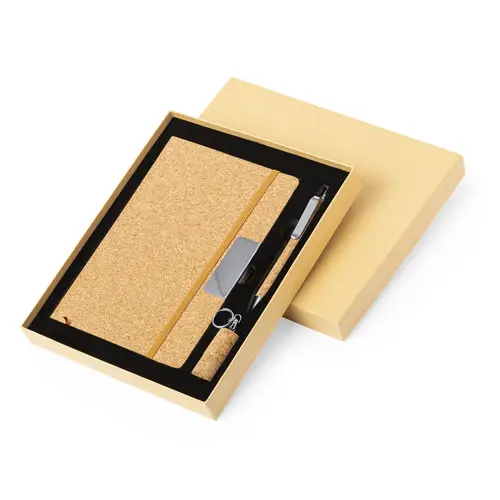 Set de Bloc de Notas y Bolígrafo en Corcho Ecológico ref 21120