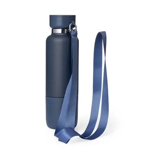 Bidón térmico de acero inox con vaso y lanyard ref 21123 - 01