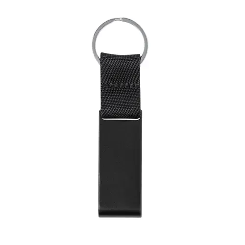 Llavero soporte en Aluminio Reciclado para smartphone ref 21124 - Negro