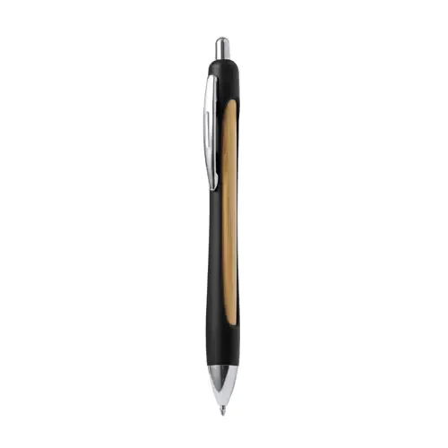 Bolígrafo pulsador RABS y bambú eco-friendly ref 21125 - Negro