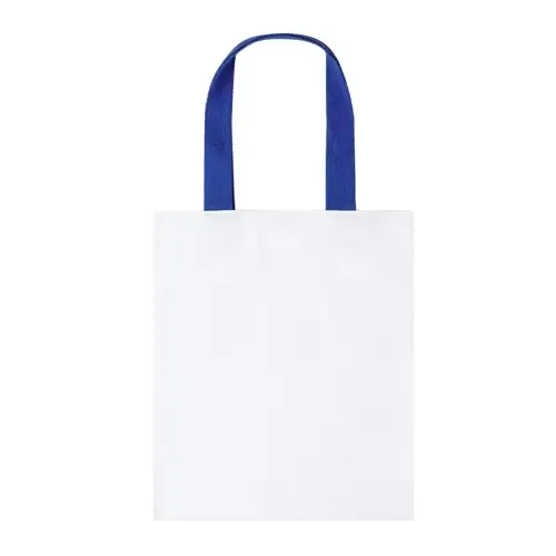 Bolsa de canvas blanca con asas reforzadas ref 21132 - Azul