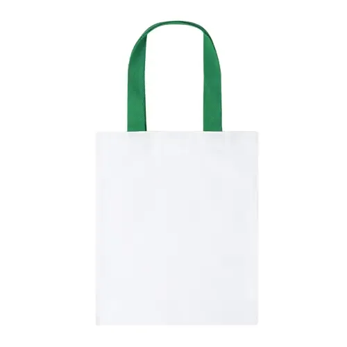 Bolsa de canvas blanca con asas reforzadas ref 21132 - Verde