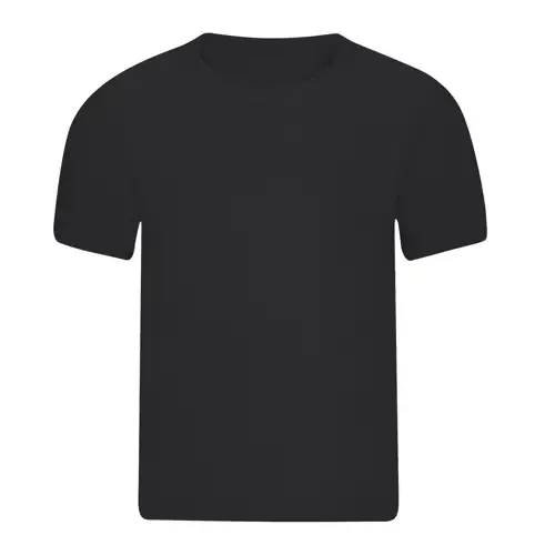 Camiseta de niño de algodón suave y sin costuras ref 21142 - Negro