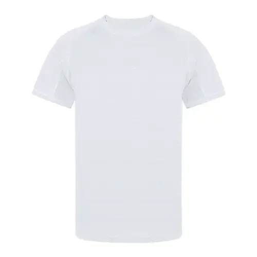 Camiseta técnica unisex transpirable con diseño a rayas ref 21155 - Blanco