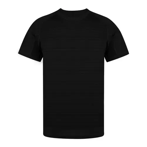 Camiseta técnica unisex transpirable con diseño a rayas ref 21155 - Negro