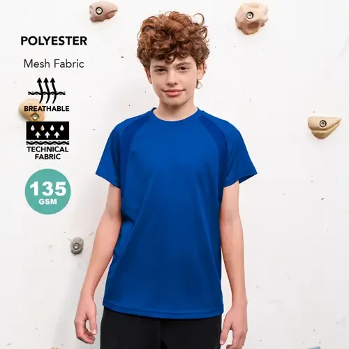 Camiseta técnica niño transpirable con manga ranglán ref 21159 - 00