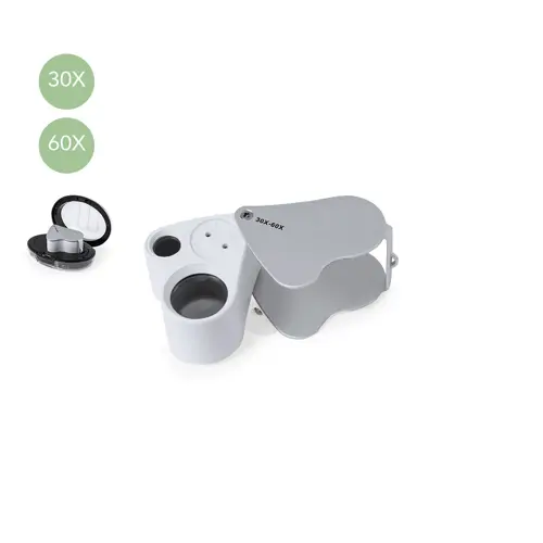 Lupa plegable doble con aumento 30x y 60x ref 21254