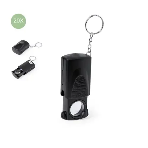 Lupa llavero con aumento 20x y luz LED integrada ref 21256 - 00