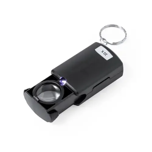 Lupa llavero con aumento 20x y luz LED integrada ref 21256 - 02
