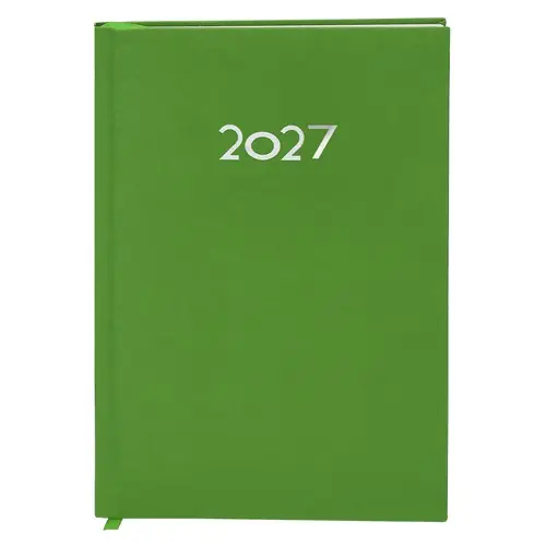 Agenda A5 con cubiertas acolchadas y marcapáginas ref 21287 - Verde