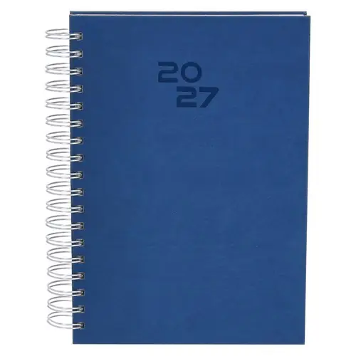 Agenda de anillas B5 con diseño página día ref 21290 - Azul