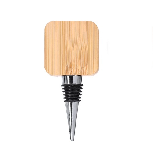 Tapón para botellas con abridor de bambú y acero inox ref 21307