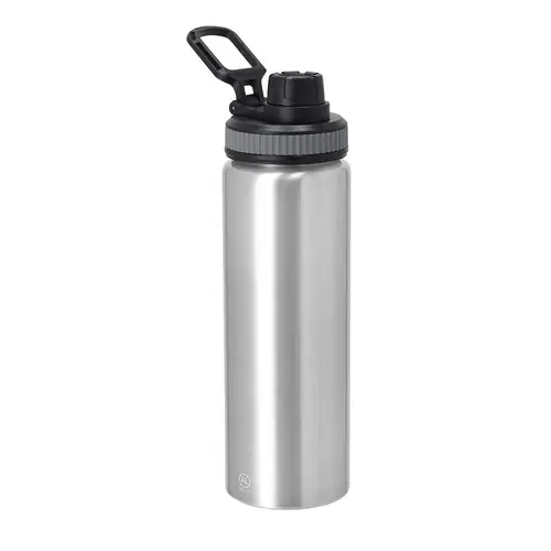 Bidón de Aluminio Reciclado con Dosificador y Asa ref 21340 - Plateado