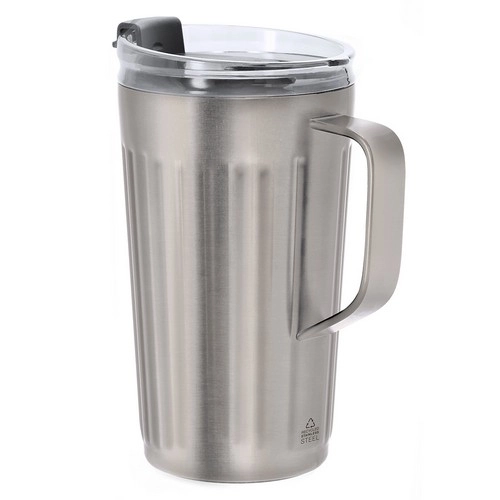 Taza térmica de acero reciclado con tapa a presión ref 21342