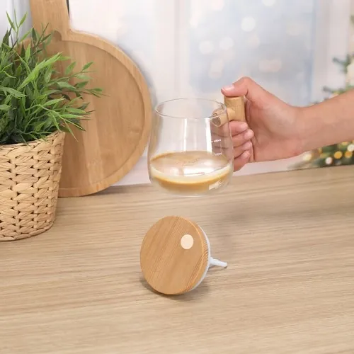 Taza mezcladora de cristal con agitador eléctrico ref 21345 - 4