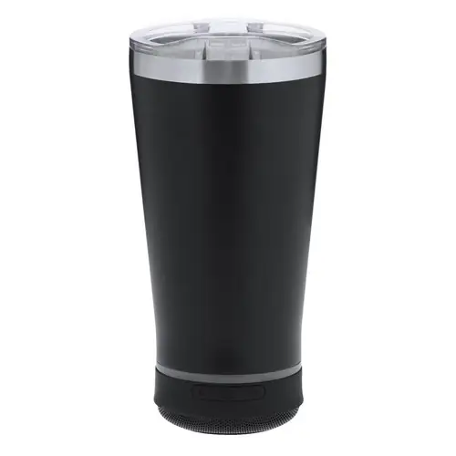 Vaso Térmico con Altavoz Bluetooth 5.3 y Luces LED ref 21348 - Negro